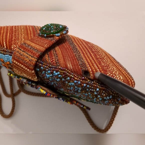 Handmade Beaded Purse Boho Chic Retro Vintage Trendy Unique Custom - Picture 10 of 11